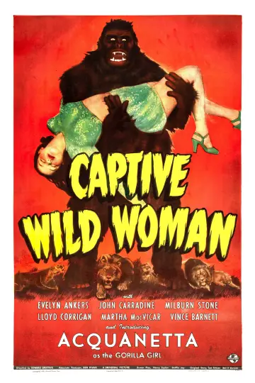 Poster to the movie "Captive Wild Woman" #1622412
