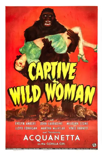 Poster to the movie "Captive Wild Woman" #1622414