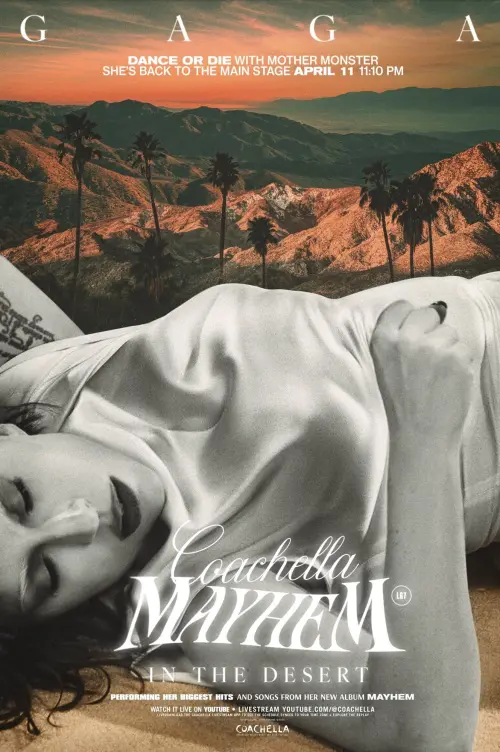Movie poster "Mayhem in the Desert: Lady Gaga - Live at Coachella 04.11 2025"