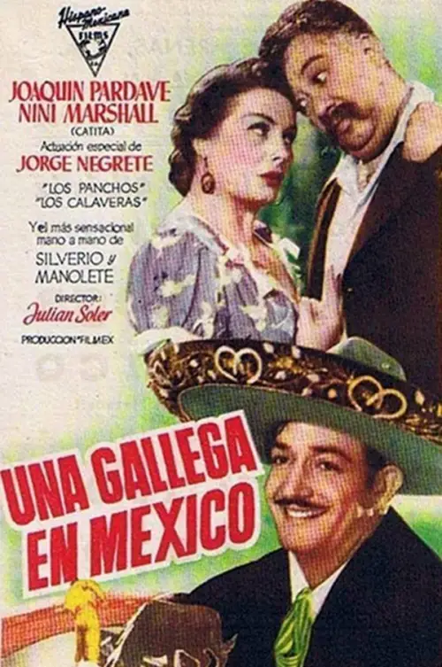 Movie poster "Una gallega en México"