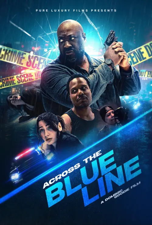 Movie poster "Across the blue line"