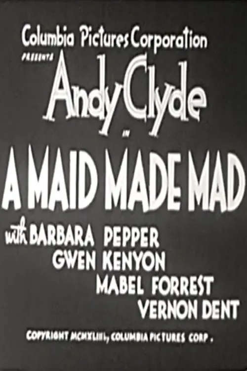 Movie poster "A Maid Made Mad"