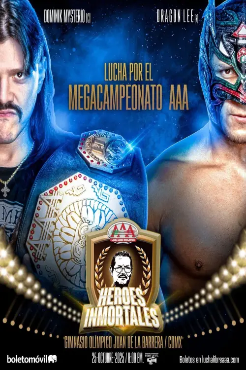 Movie poster "AAA Heroes Inmortales 2025"