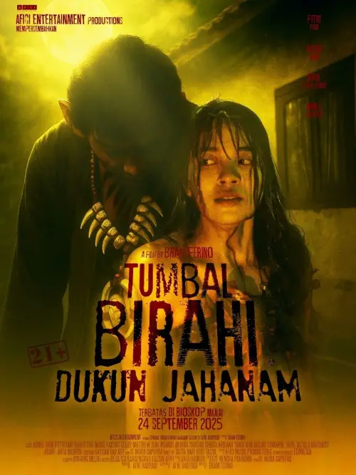 Movie poster "Tumbal Birahi Dukun Jahanam"