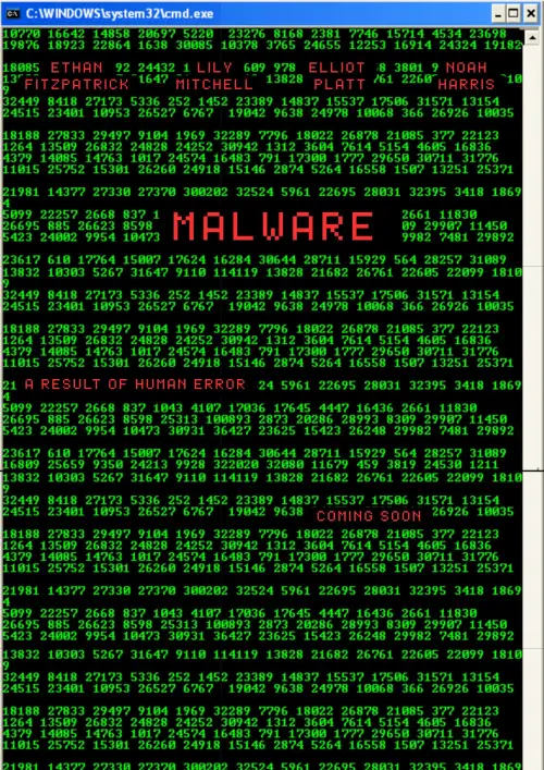 Movie poster "MALWARE"