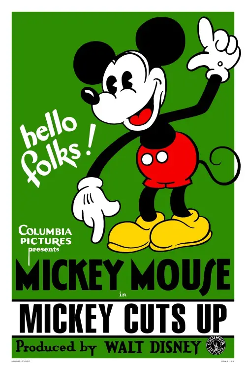 Movie poster "Mickey Cuts Up"