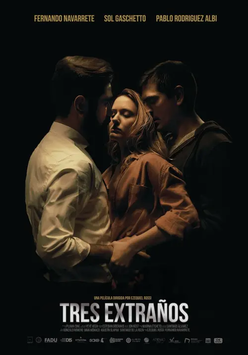 Movie poster "Tres extraños"