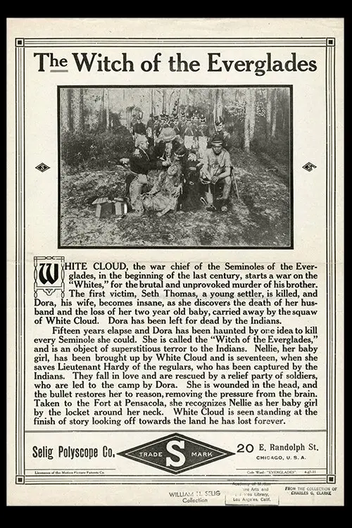 Movie poster "The Witch of the Everglades"