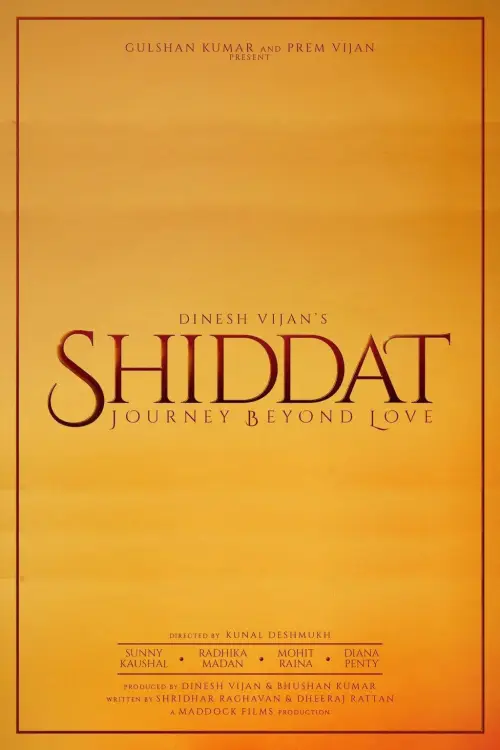 Movie poster "Shiddat"