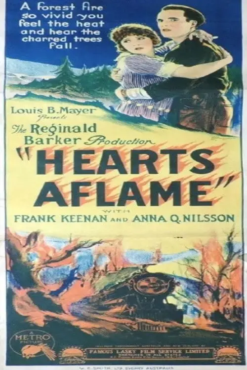 Movie poster "Hearts Aflame"