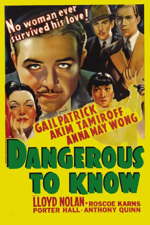 Movie poster "Dangerous to Know"