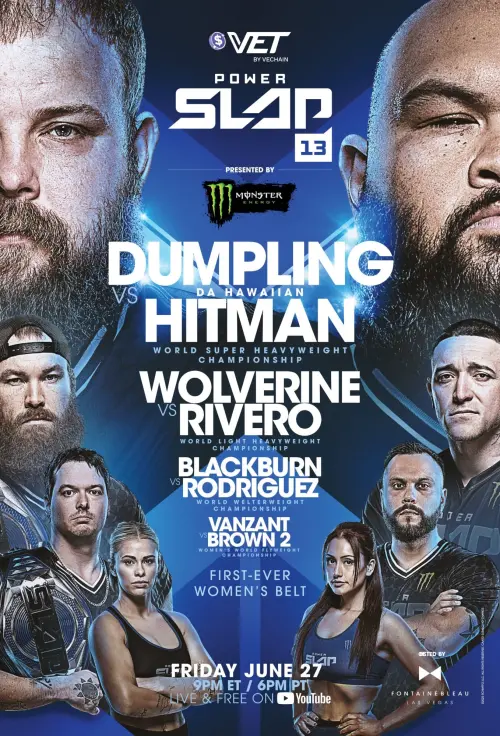 Movie poster "Power Slap 13: Dumpling vs. Da Hawaiian Hitman"