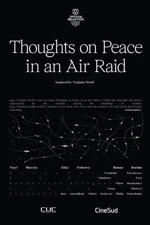 Movie poster "Thoughts on Peace in an Air Raid"