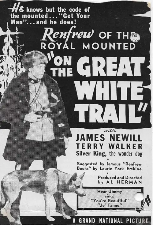 Movie poster "On the Great White Trail"