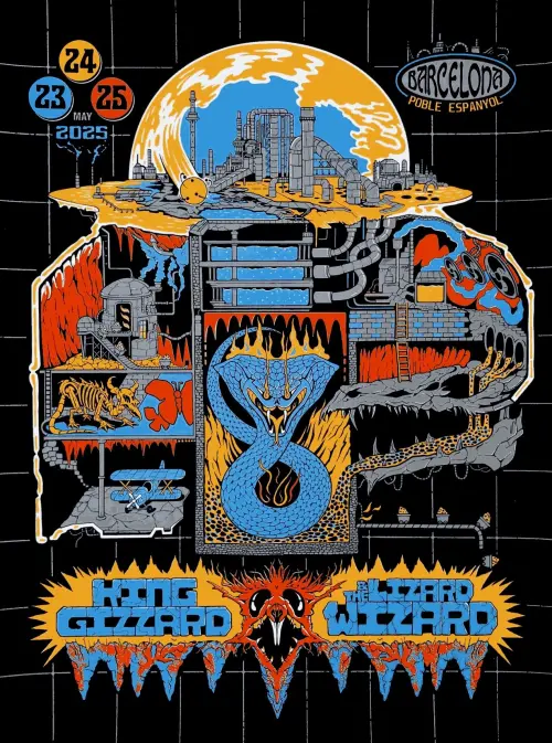 Movie poster "King Gizzard & The Lizard Wizard - Live in Barcelona 