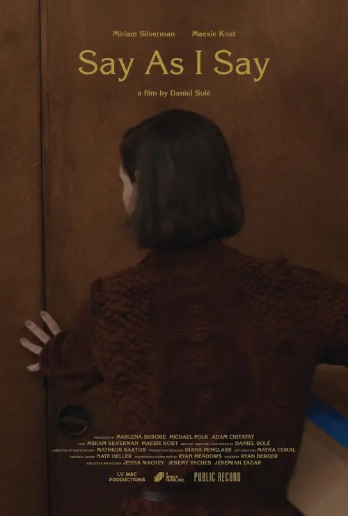 Movie poster "Say as I Say"