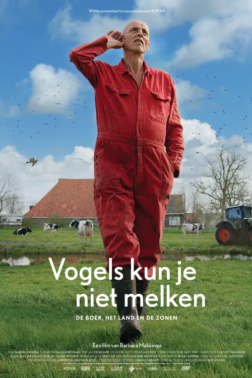 Movie poster "Vogels kun je niet melken"