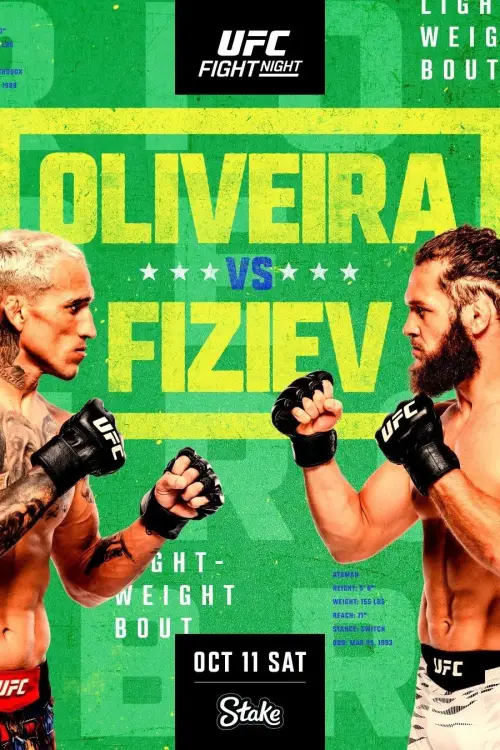 Movie poster "UFC Fight Night 261: Oliveira vs Fiziev"