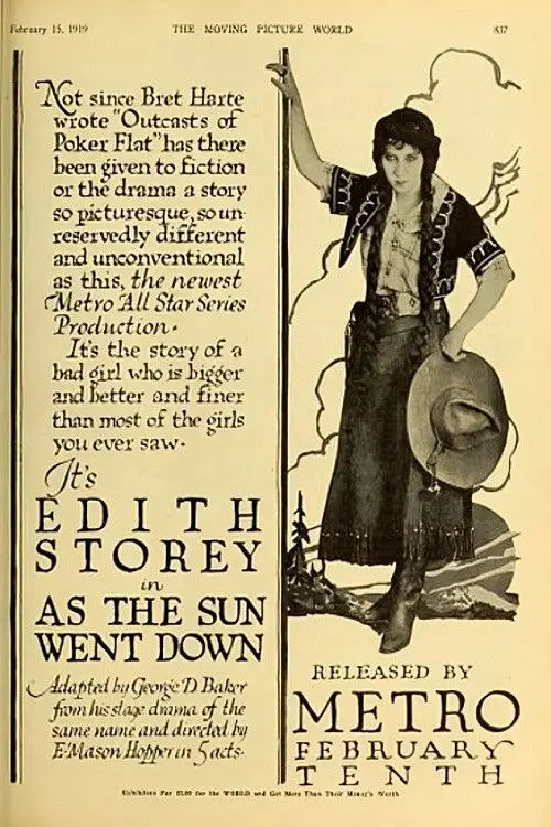 Movie poster "As the Sun Went Down"