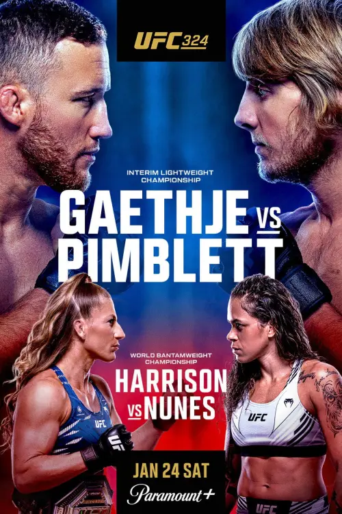Movie poster "UFC 324: Gaethje vs. Pimblett"