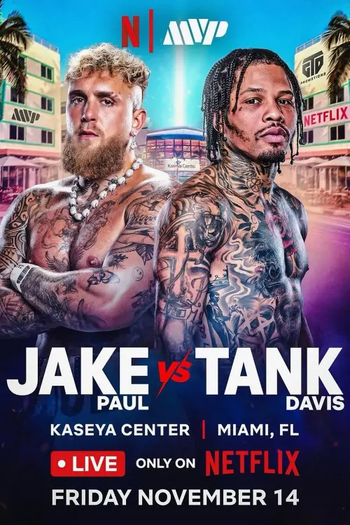 Movie poster "Jake Paul vs. Tank Davis"