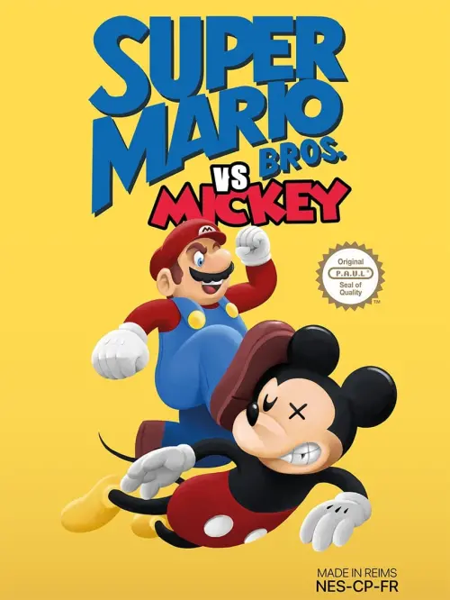 Movie poster "Mario, le plombier qui voulait détrôner Mickey"
