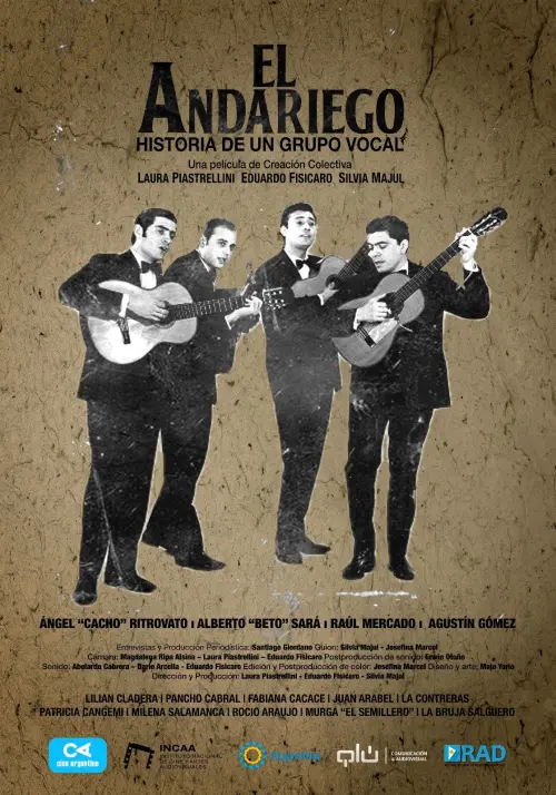 Movie poster "El Andariego, historia de un grupo vocal"