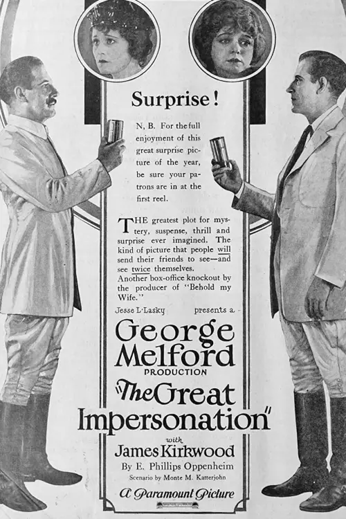 Movie poster "The Great Impersonation"