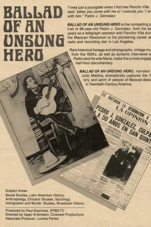 Movie poster "Ballad of an Unsung Hero"