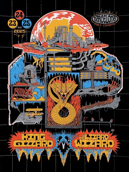Movie poster "King Gizzard & The Lizard Wizard - Live in Barcelona 