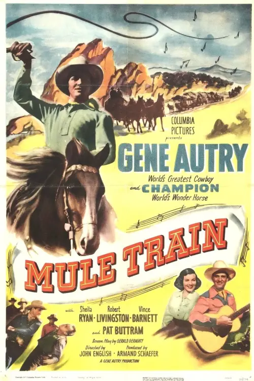 Movie poster "Mule Train"