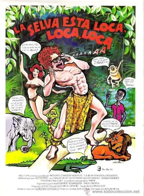 Movie poster "La selva está loca, loca, loca..."