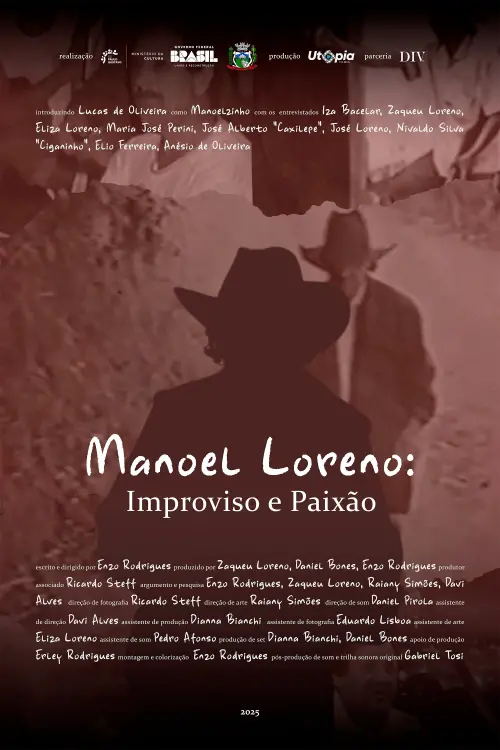 Movie poster "Manoel Loreno: Improviso e Paixão"