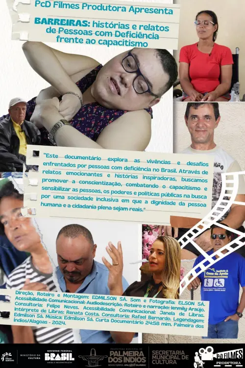 Movie poster "Barreiras: Histórias e relatos de pessoas com deficiência frente ao capacitismo"
