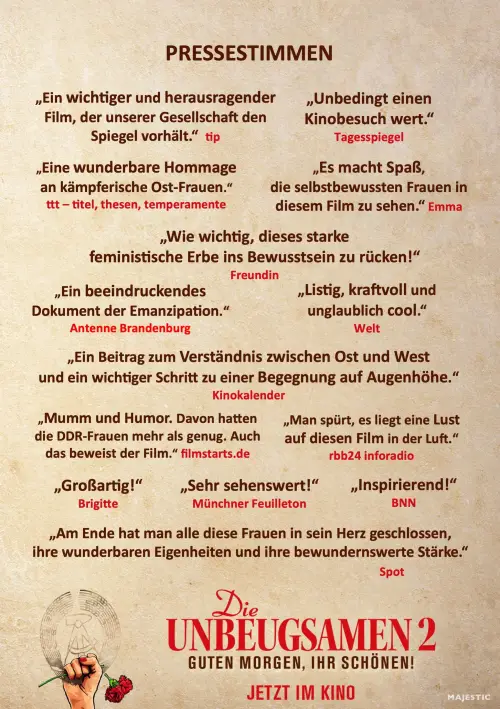 Movie poster "Die Unbeugsamen 2 - Guten Morgen, ihr Schönen!"