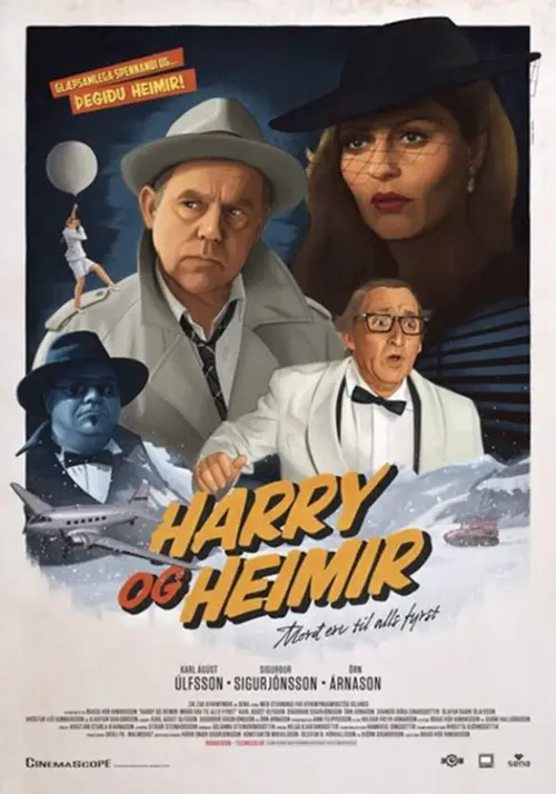Movie poster "Harry & Heimir: Murders Come First"