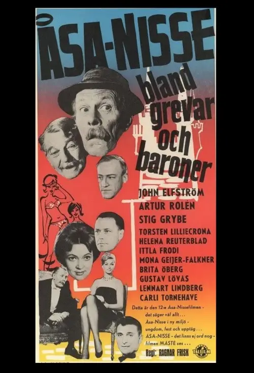 Movie poster "Åsa-Nisse bland grevar och baroner"