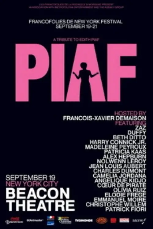 Movie poster "Piaf, Hymnes à la Môme au Beacon Theatre, New York"