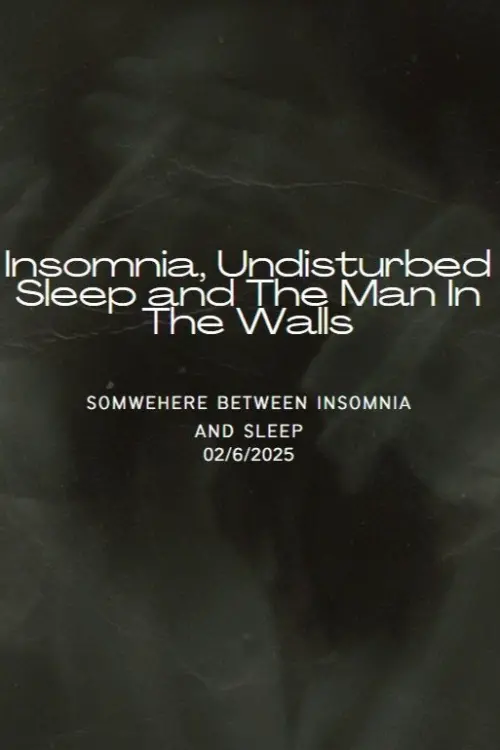 Movie poster "Insomnia, Undisturbed Sleep and The Man In The Walls"