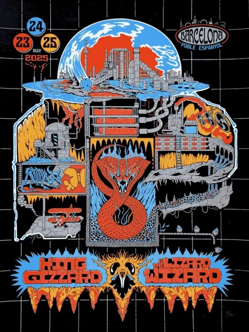 Movie poster "King Gizzard & The Lizard Wizard - Live in Barcelona 