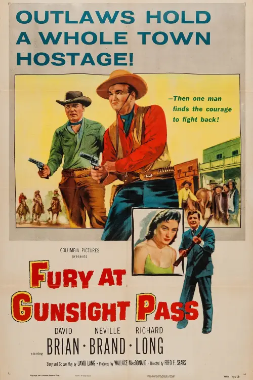 Movie poster "Fury at Gunsight Pass"