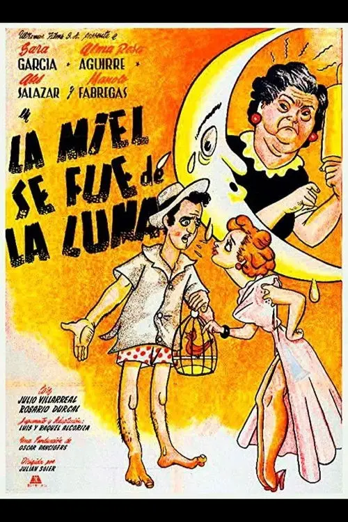 Movie poster "La miel se fue de la luna"