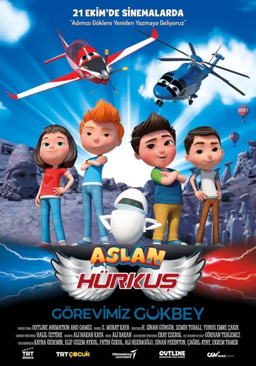 Movie poster "Aslan Hürkuş 2: Görevimiz Gökbey"
