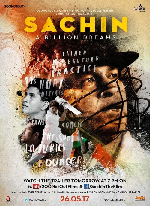 Movie poster "Sachin: A Billion Dreams"