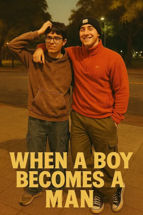 Movie poster "Cuando un niño se convierte en hombre"