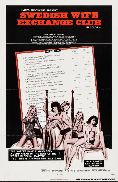 Movie poster "Swedish Wife Exchange Club"