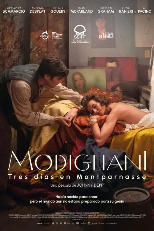 Movie poster "Modì, Three Days on the Wing of Madness"