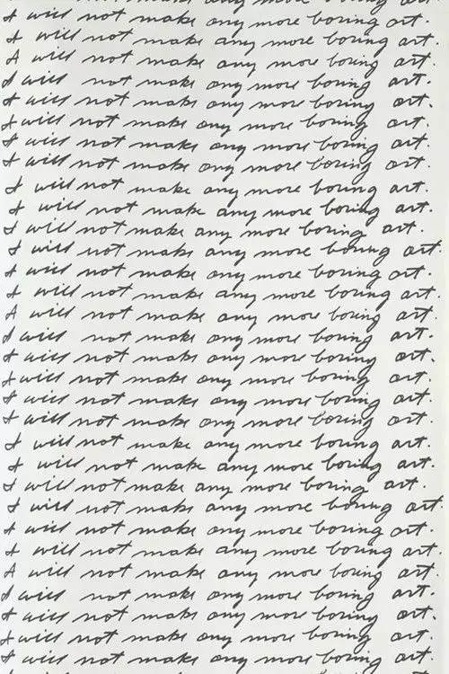 Movie poster "I Will Not Make Any More Boring Art"