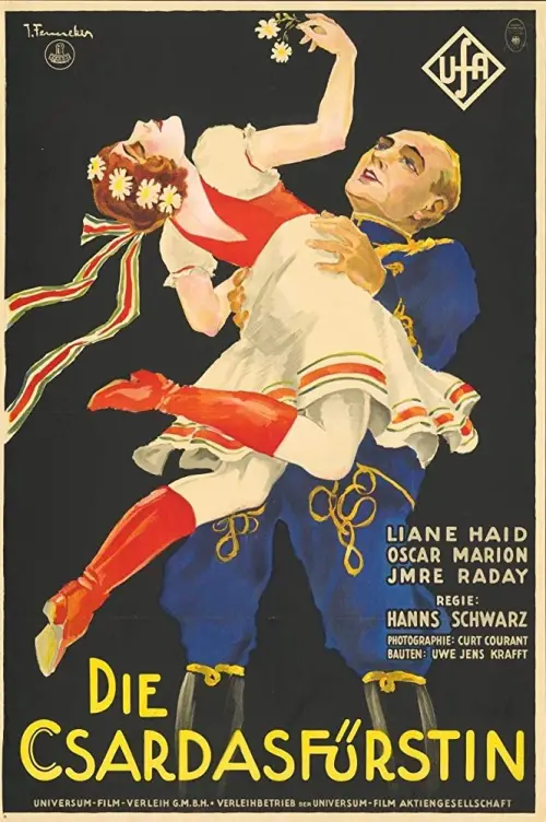 Movie poster "Die Czardasfürstin"