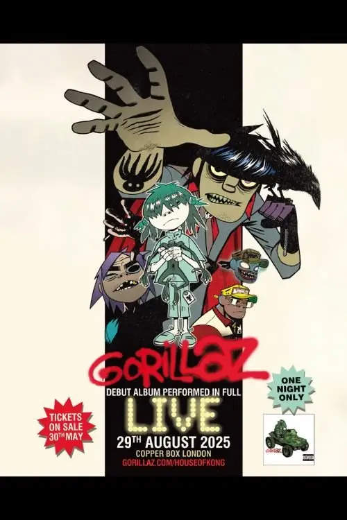 Movie poster "Gorillaz Live (YouTube Music Nights)"